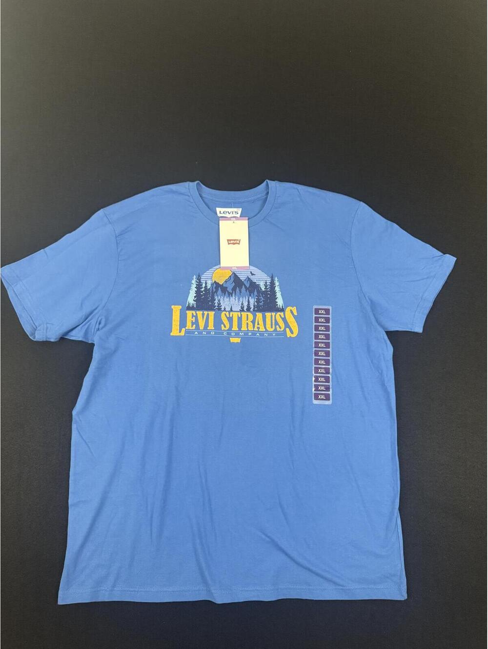 Levi Strauss Blue Graphic T-Shirt XXL New with Tags
